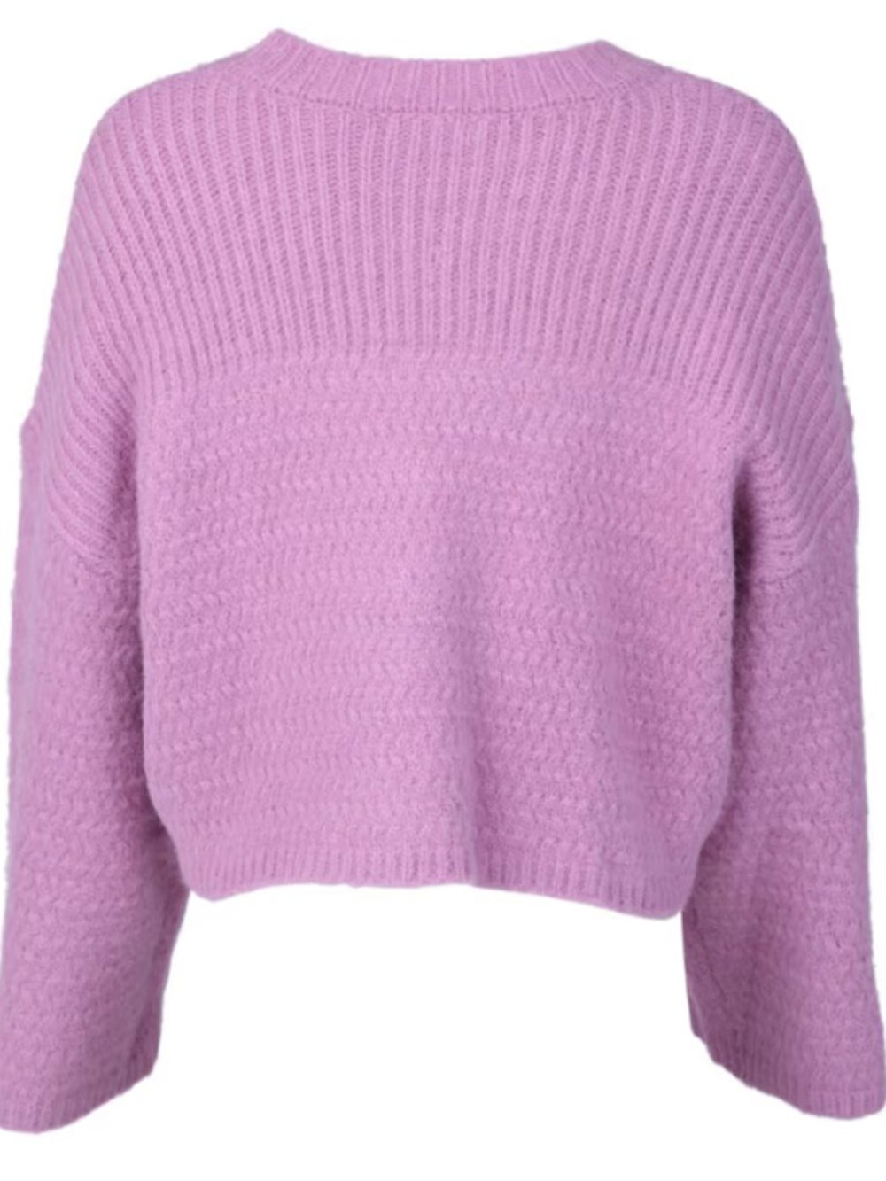 Nordstrom's Lush - Cozy and Chunky Cropped Dusty Rose Pink Textured Knit Sweater